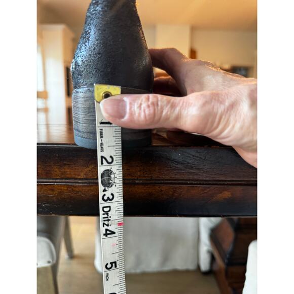 Bed|Stu Women’s Black Leather Ankle Distressed Pull-On Western Booties Sz 6 - Picture 7 of 9